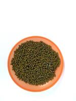 Mung beans isolated on white background photo