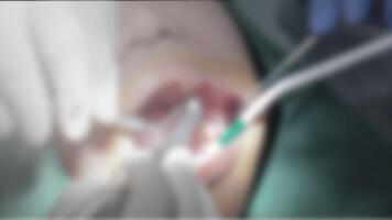 Blurred Background of Dental Implant Procedure on Patients photo