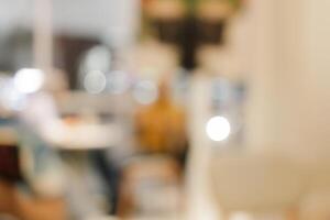 Blurred background in a cafe photo