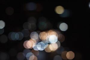 Beautiful blurred background of the street view of city at night photo