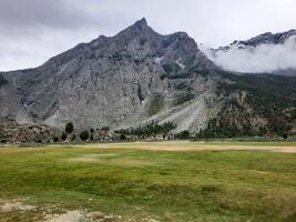Beautiful, majestic view of the Basho Valley in Skardu, Pakistan. The Basho Valley is located on the heights of the mountains. Basho valley is famous for its natural beauty and picturesque views. photo