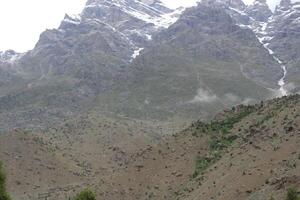 Beautiful, majestic view of the Basho Valley in Skardu, Pakistan. The Basho Valley is located on the heights of the mountains. Basho valley is famous for its natural beauty and picturesque views. photo