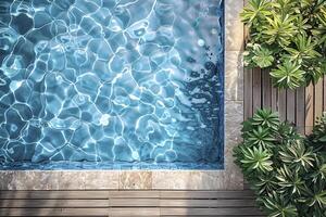 Aerial View of water reflections atPrivate Pool photo