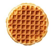 Round Waffle, Isolated on White photo