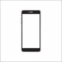 Smart mobile mock-up on white background vector