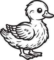 duck outline design vector