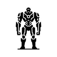 Robot silhouette design vector