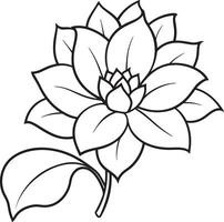flowe outline design vector