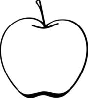 Apple Outline Style design vector