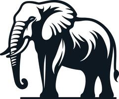 Elegant Elephant Design Minimalist Wildlife Art vector