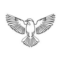 Bird Outline Style design vector