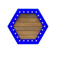 3d render object panel blue wood png