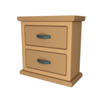 A chic drawer with minimalist aesthetics, 3D render png