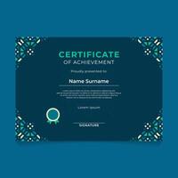 Oriental Geometric Certificate Template Design vector