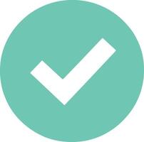 Check mark icon green vector