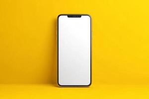 Phone blank display isolated on background photo