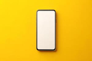 Phone blank display isolated on background photo