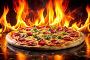 Pizza photo isolated on simple background
