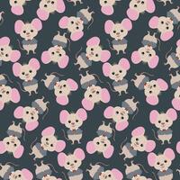 Cute Mouse seamless Pattern Illustration for Kids vector