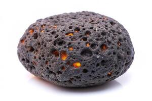 Lava stone isolated on white background photo