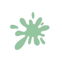 Abstract paint stain, Ink drops, splashes. Flat style blot on white background. vector