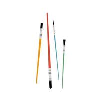 Paintbrushes. Set of brushes for different creativity and hobbies. Flat style illustration on white background. vector
