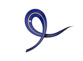 3d Flag Of Nauru 3d Wavy Shiny Nauru Ribbon Flag 3d Illustration png