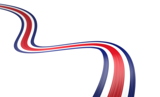 3d Flag Of Costa Rica 3d Shiny Waving Ribbon Flag 3d Illustration png