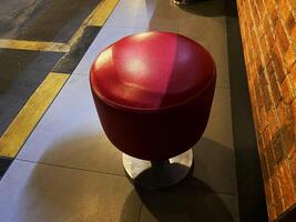 red sitting chair photo