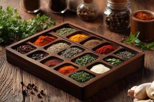 Aromatic Herb and Spice Array Wall Display photo