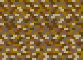 Camouflage geometric seamless pattern. Khaki mosaic texture. Brick wall shape repeatable background. Color unusual endless print vector
