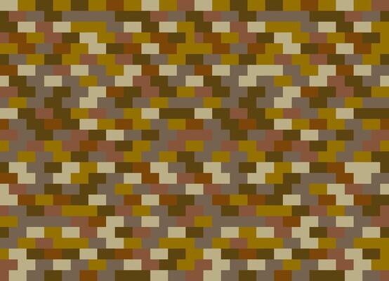 Camouflage geometric seamless pattern. Khaki mosaic texture. Brick wall shape repeatable background. Color unusual endless print