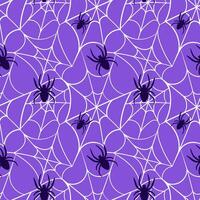 A Spooky Spider and Web Pattern That is Perfect for Halloween Themed Home Decor Items vector