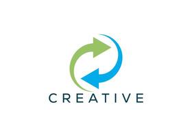 Minimal and professional abstract swap arrow logo design template vector