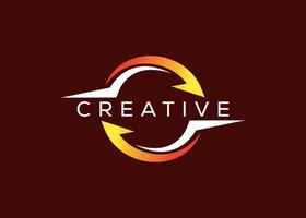 Minimal and professional restore arrow logo design template vector