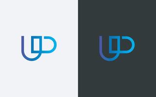 Minimal and professional letter U D abstract logo design template vector