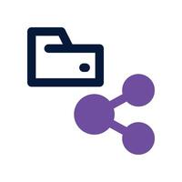sharing folder icon. dual tone icon for your website, mobile, presentation, and logo design. vector
