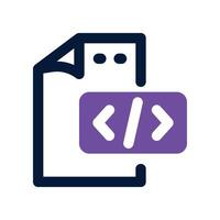 file coding icon. dual tone icon for your website, mobile, presentation, and logo design. vector