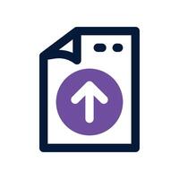 upload file icon. dual tone icon for your website, mobile, presentation, and logo design. vector