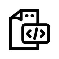 file coding icon. line icon for your website, mobile, presentation, and logo design. vector