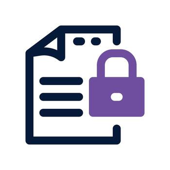 bloquear archivo icono. doble tono icono para tu sitio web, móvil, presentación, y logo diseño. vector