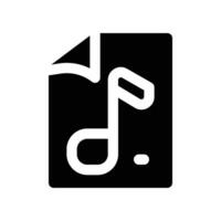 audio file icon. glyph icon for your website, mobile, presentation, and logo design. vector