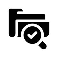 search folder icon. glyph icon for your website, mobile, presentation, and logo design. vector