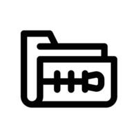 folder compress icon. line icon for your website, mobile, presentation, and logo design. vector
