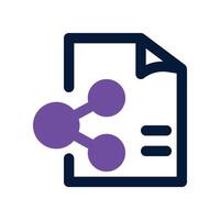 sharing file icon. dual tone icon for your website, mobile, presentation, and logo design. vector