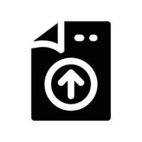 upload file icon. glyph icon for your website, mobile, presentation, and logo design. vector