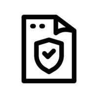 file protection icon. line icon for your website, mobile, presentation, and logo design. vector