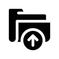 upload folder icon. glyph icon for your website, mobile, presentation, and logo design. vector