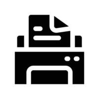 printer icon. glyph icon for your website, mobile, presentation, and logo design. vector