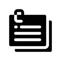 sticky note icon. glyph icon for your website, mobile, presentation, and logo design. vector